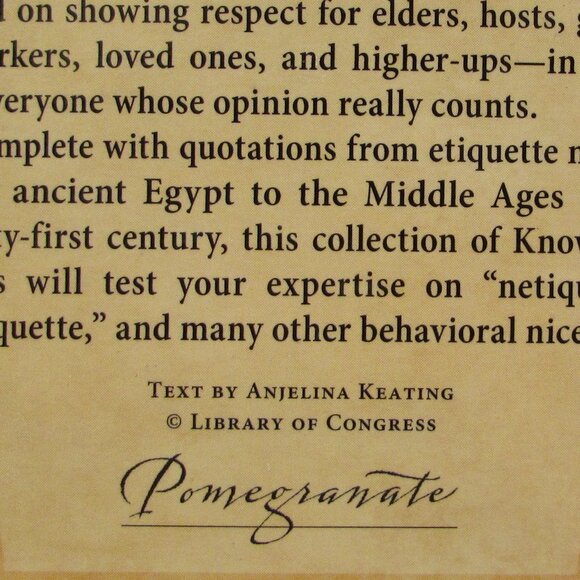 RSVP Etiquette Through the Ages Quiz Card Deck Angelina Keating Knowledge Cards - Picture 5 of 9